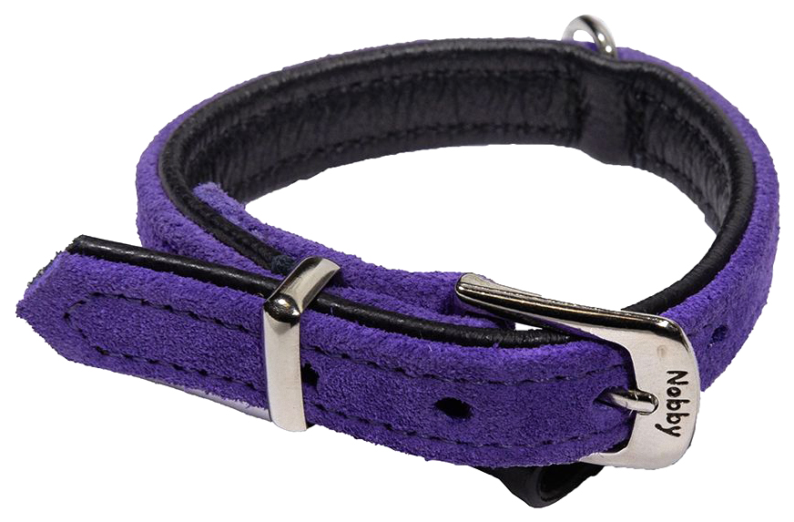 Ошейник для собак Nobby Velours, фиолетовый, 12-14 мм, 27 см