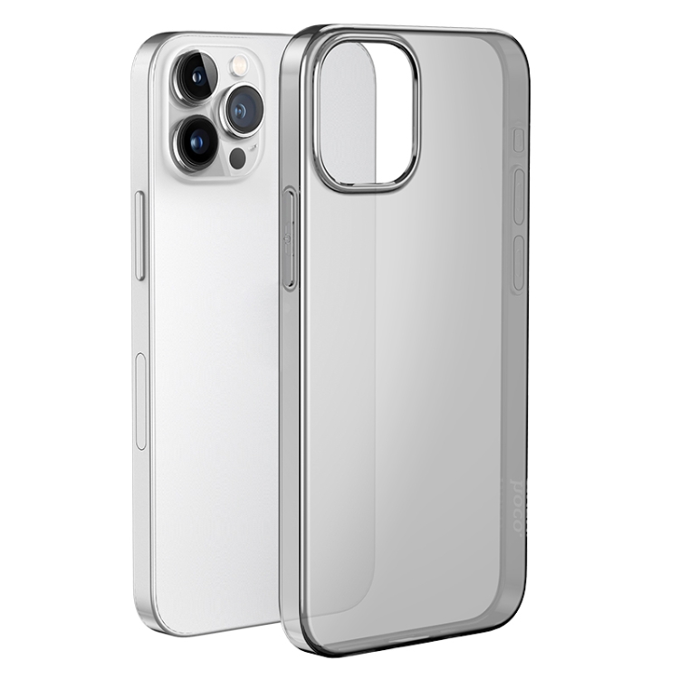 

Силиконовый чехол HOCO Light для iPhone 15 Pro, прозрачно-черный, Прозрачный;черный