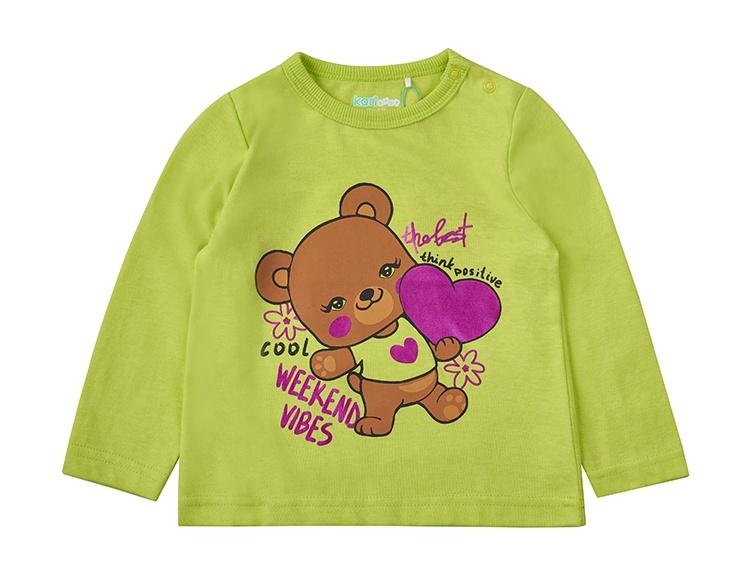 

Лонгслив детский Kari Baby AW24B05202701, светло-зеленый, 74, 234014