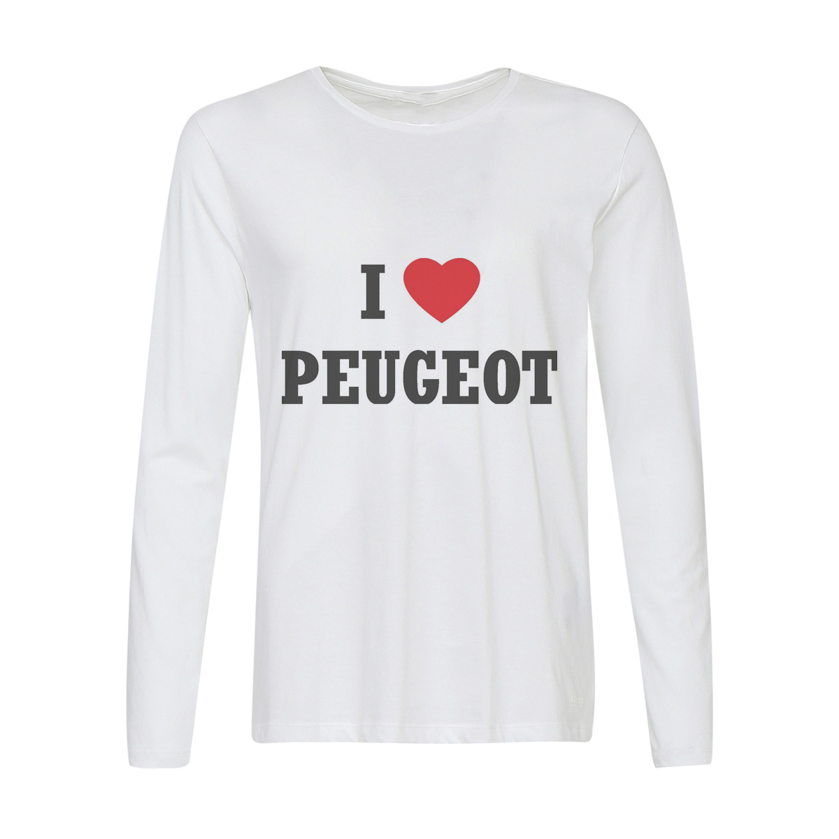 

Лонгслив CoolPodarok Авто. I love Peugeot, w0111461