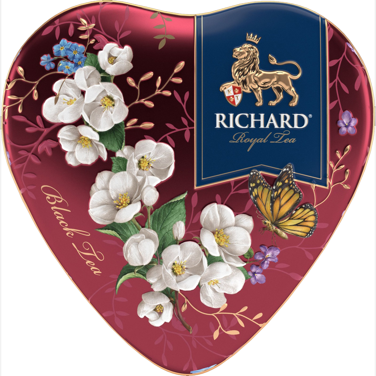 

Чай черный Richard Royal Heart, цвет: красный, с добавками, крупнолистовой, 30 г