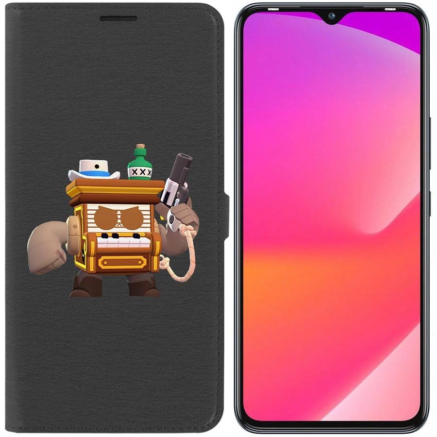 

Чехол-книжка Eco Book для Infinix Smart 6 Plus Brawl Stars-8-Бит из салуна