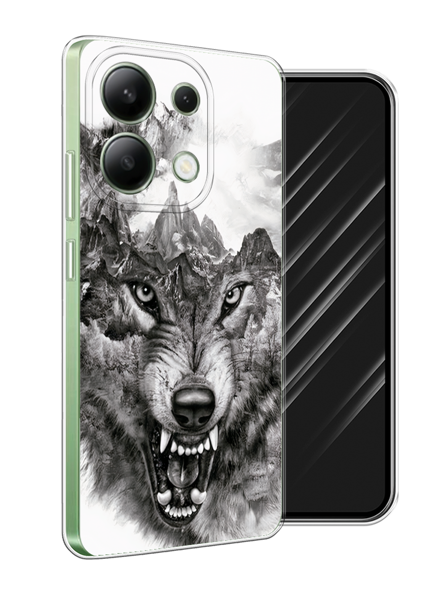 

Чехол Awog на Xiaomi Redmi Note 13 4G (Global) "Волк в горах", Серый;белый;бежевый, 321050-1