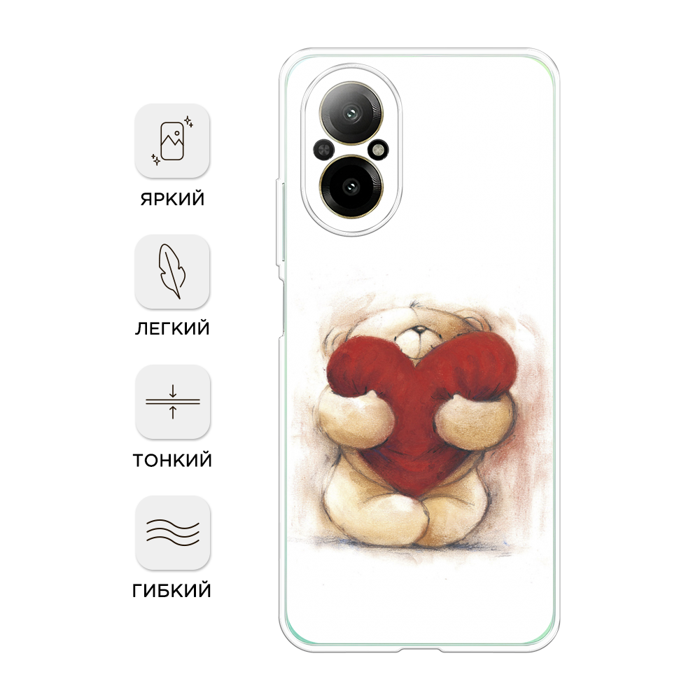 

Чехол Awog на Realme C67 4G "Мишка с сердцем 1", Белый;бордовый;бежевый, 2515750-1