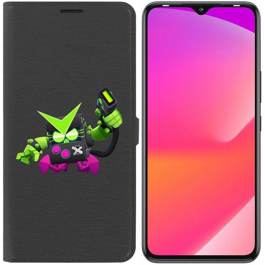 

Чехол-книжка Eco Book для Infinix Smart 6 Plus Brawl Stars-Вирус 8-Бит