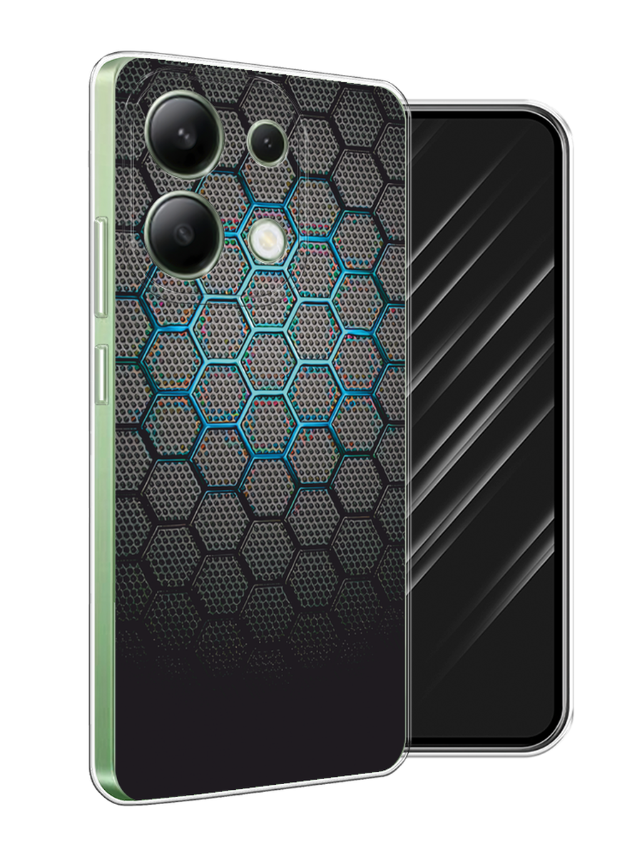 

Чехол Awog на Xiaomi Redmi Note 13 4G (Global) "Бирюзовые соты", Бирюзовый;синий;черный, 321050-1