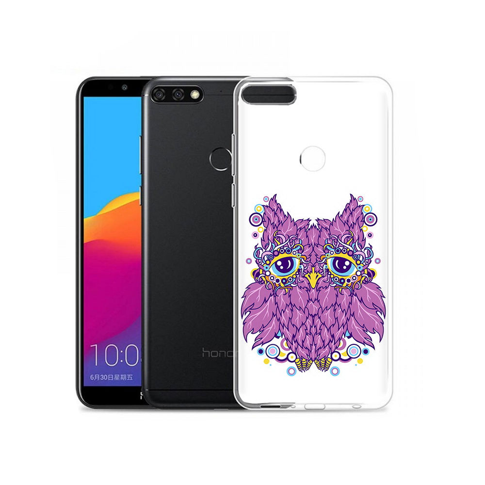 

Чехол MyPads Tocco для Honor 7C Pro Розовая сова (PT113786.47.147), Прозрачный, Tocco