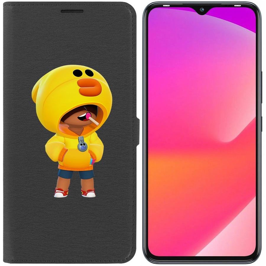

Чехол-книжка Eco Book для Infinix Smart 6 Plus Brawl Stars-Леон Салли