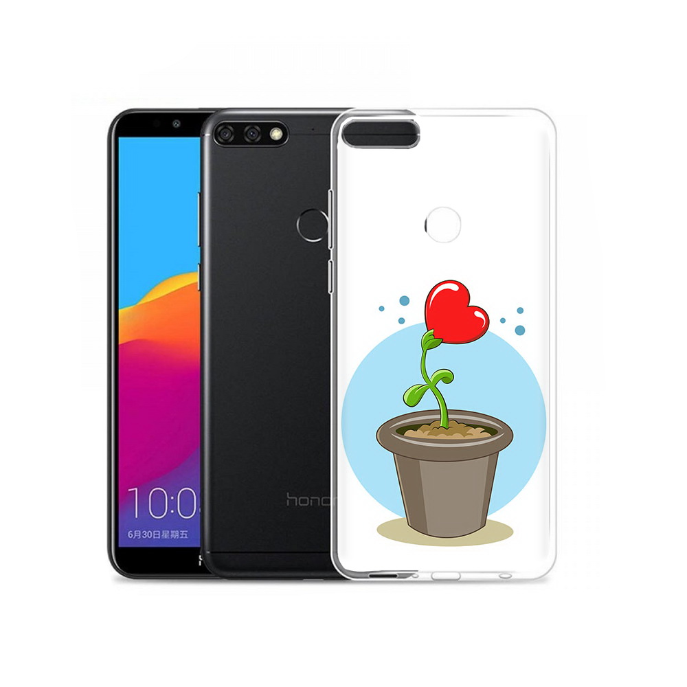 

Чехол MyPads Tocco для Honor 7C Pro Растение любви 14 февраля (PT113786.47.145), Прозрачный, Tocco