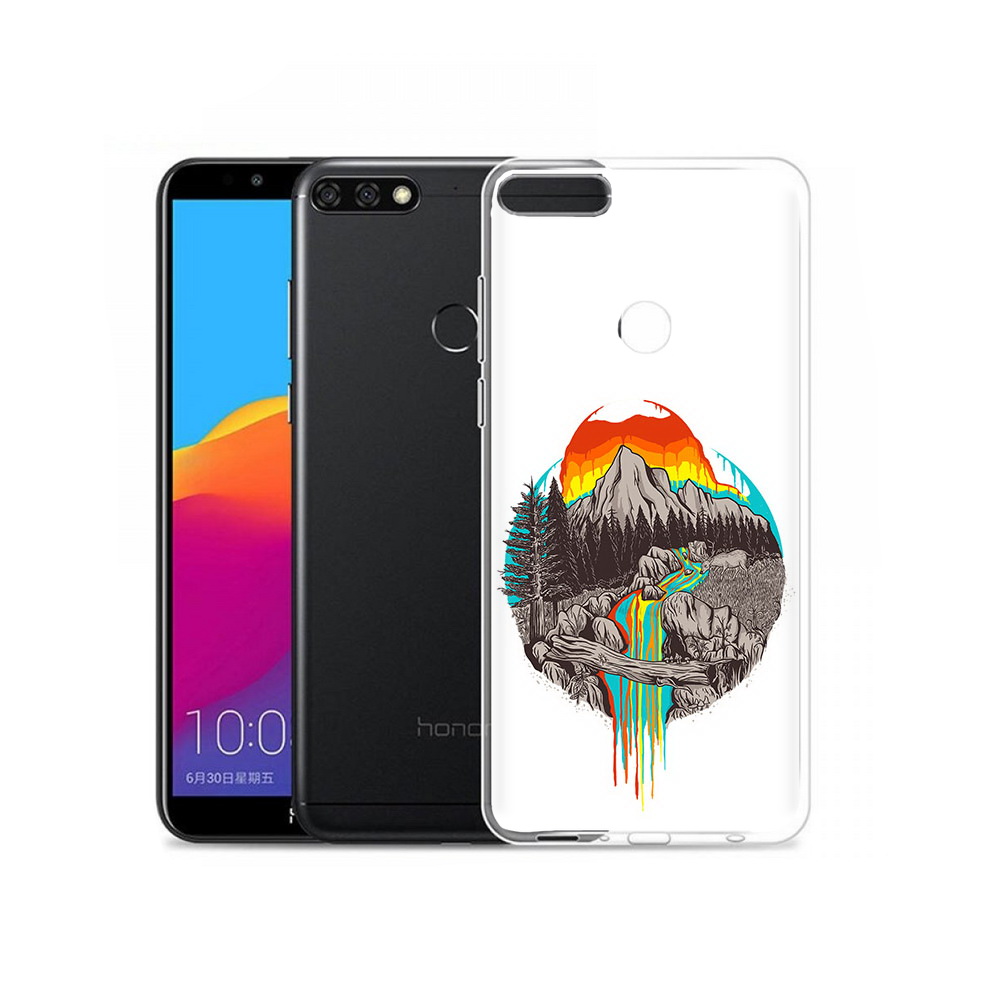 

Чехол MyPads Tocco для Honor 7C Pro Радужный водопад (PT113786.47.144), Прозрачный, Tocco