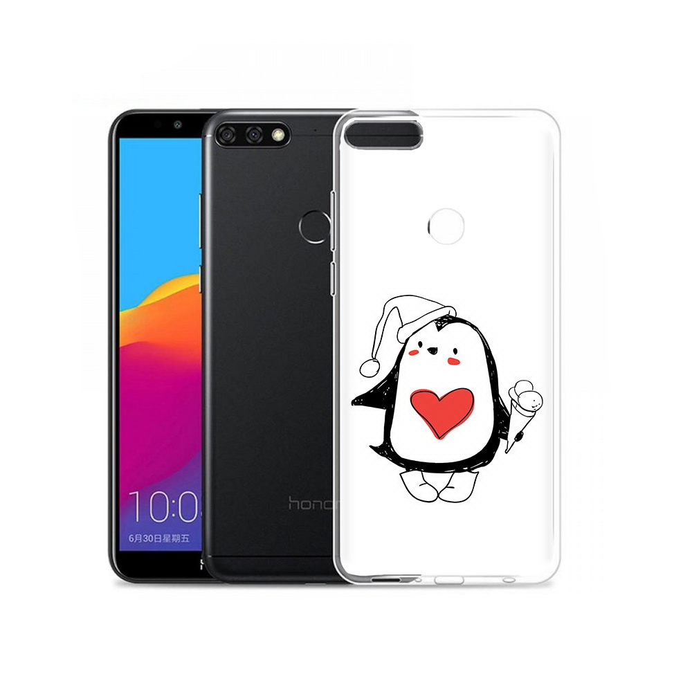 

Чехол MyPads Tocco для Honor 7C Pro Пингвин с мороженым (PT113786.47.135), Прозрачный, Tocco
