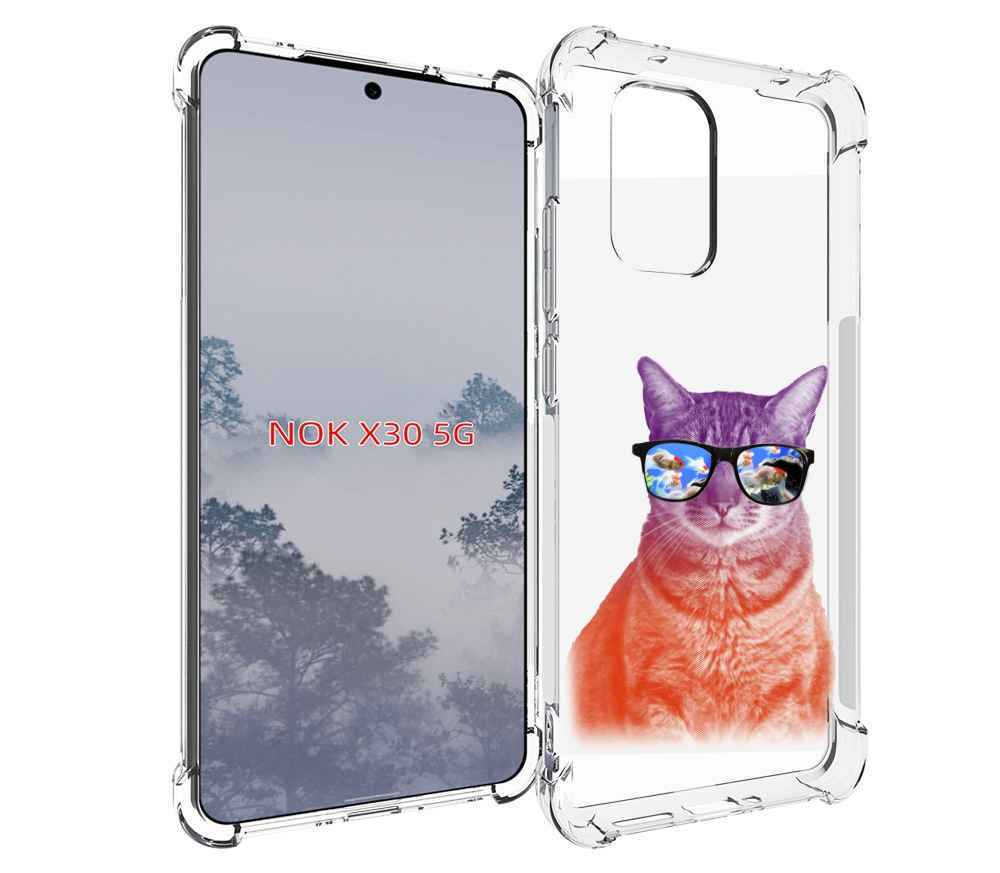 

Чехол MyPads крутой кот-2 для Nokia X30 5G, Tocco