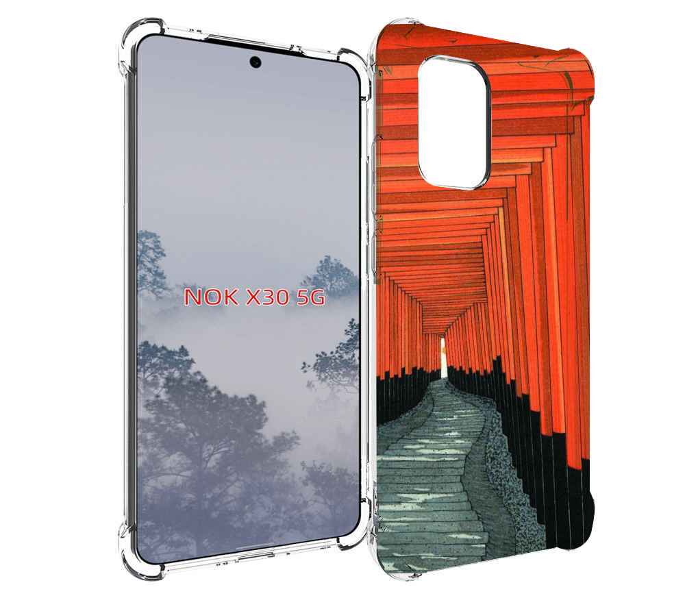 

Чехол MyPads красный коридор для Nokia X30 5G, Tocco