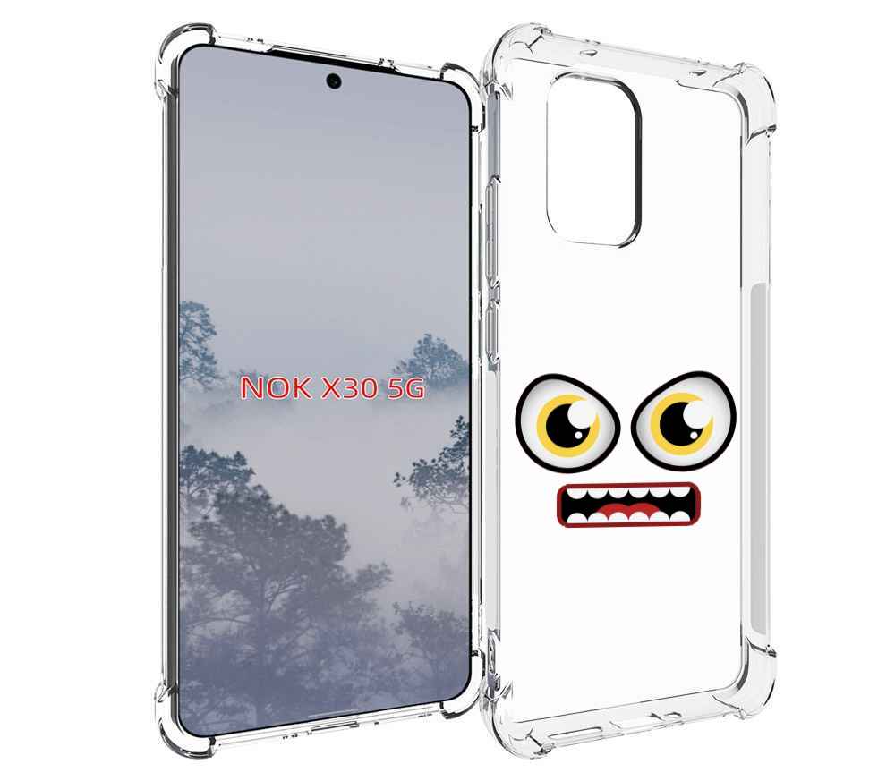 

Чехол MyPads красный злой смайлик для Nokia X30 5G, Tocco