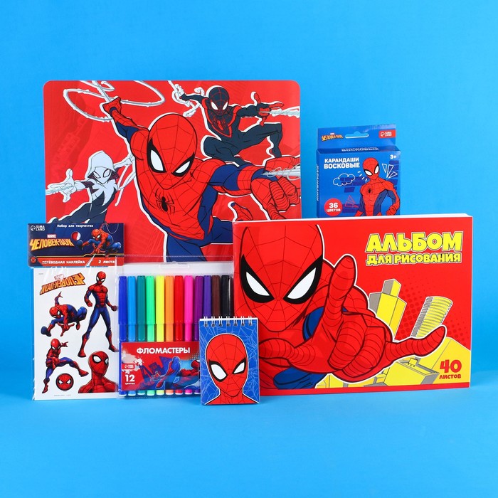 

MARVEL Подарочный набор для творчества, Человек Паук, 6 предметов