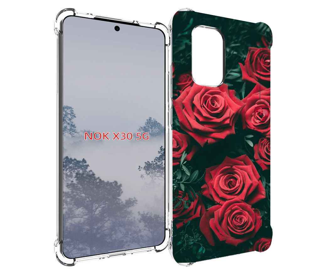 

Чехол MyPads красные-бархатные-розы для Nokia X30 5G, Tocco