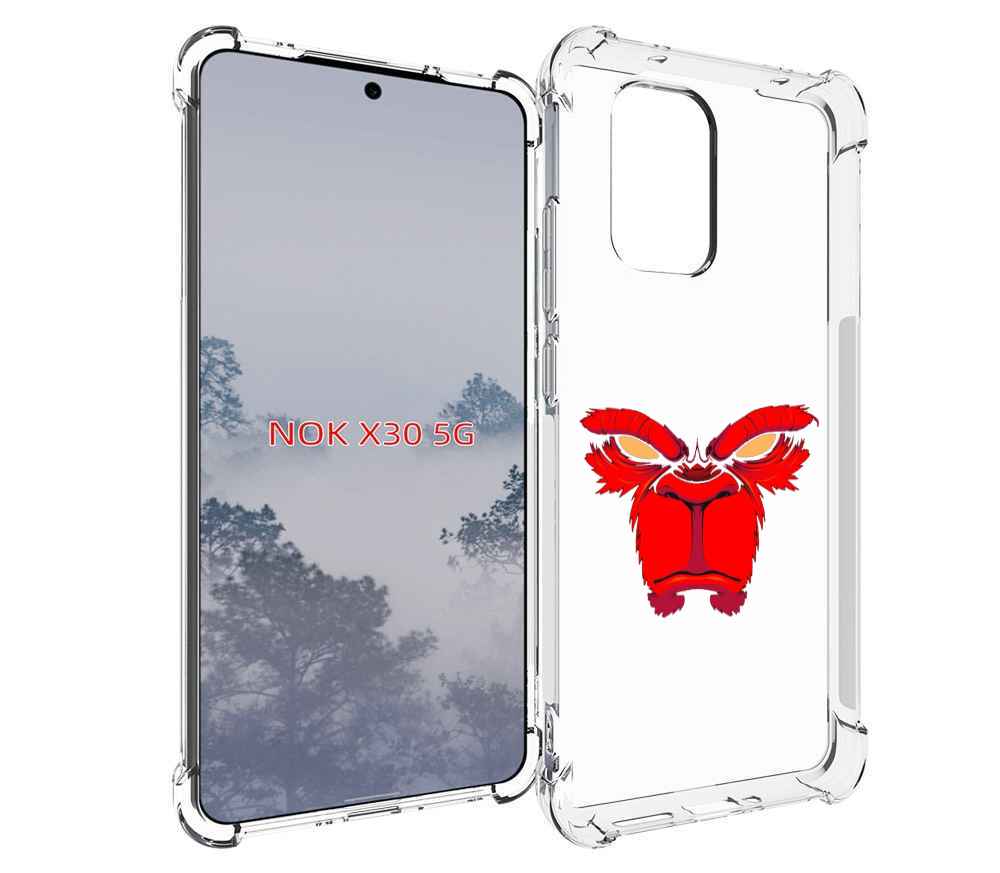 

Чехол MyPads красная обезьяна в темноте для Nokia X30 5G, Tocco