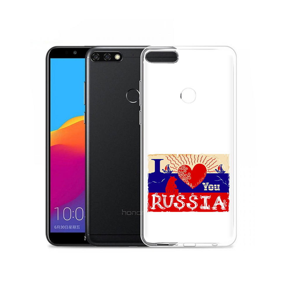 

Чехол MyPads Tocco для Honor 7C Pro Люблю Россию (PT113786.47.112), Прозрачный, Tocco
