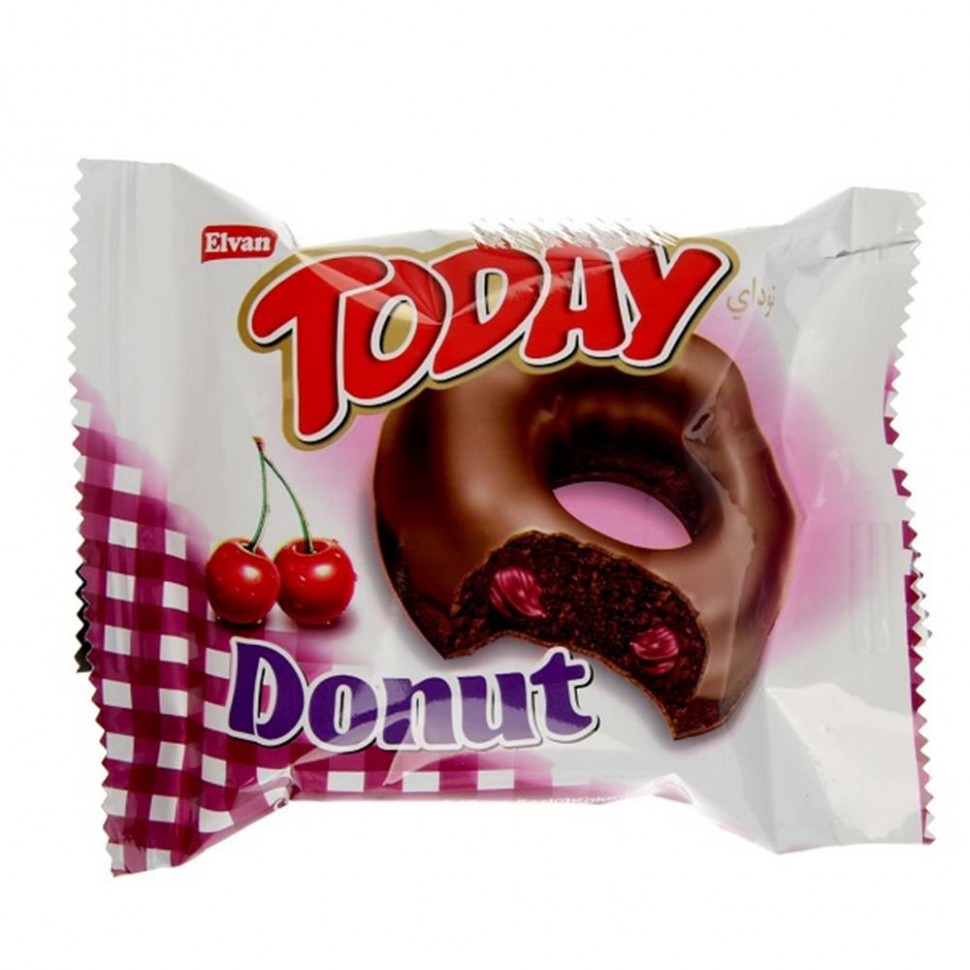 

Пончик Today Donut с вишневым джемом 40 г