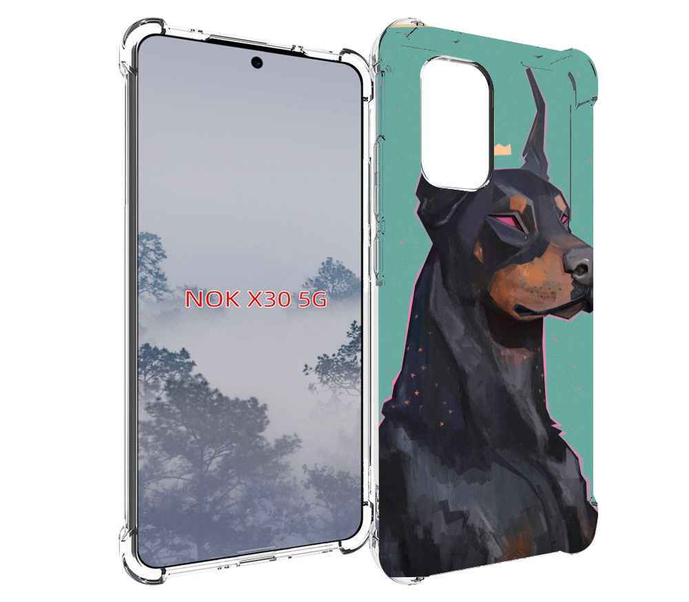

Чехол MyPads красивый-доберман для Nokia X30 5G, Tocco