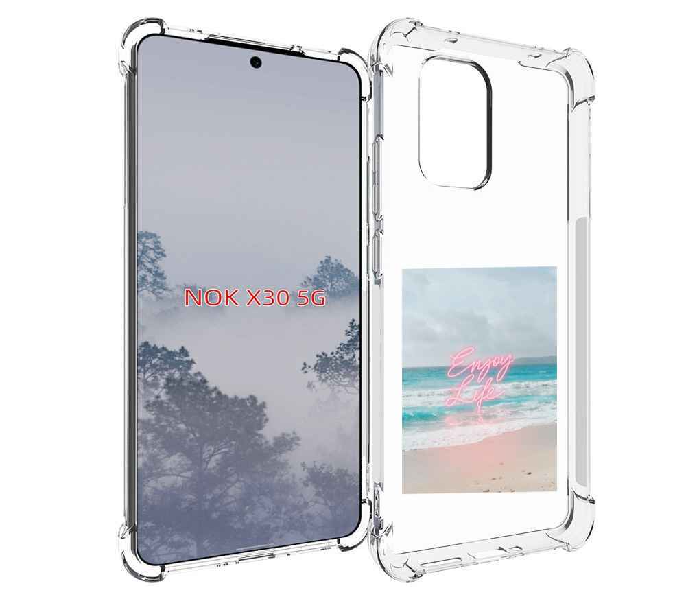

Чехол MyPads красивый пляж для Nokia X30 5G, Tocco