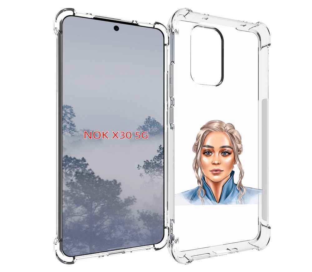 

Чехол MyPads красивая-нарисованная-девушка-блондинка женский для Nokia X30 5G, Tocco
