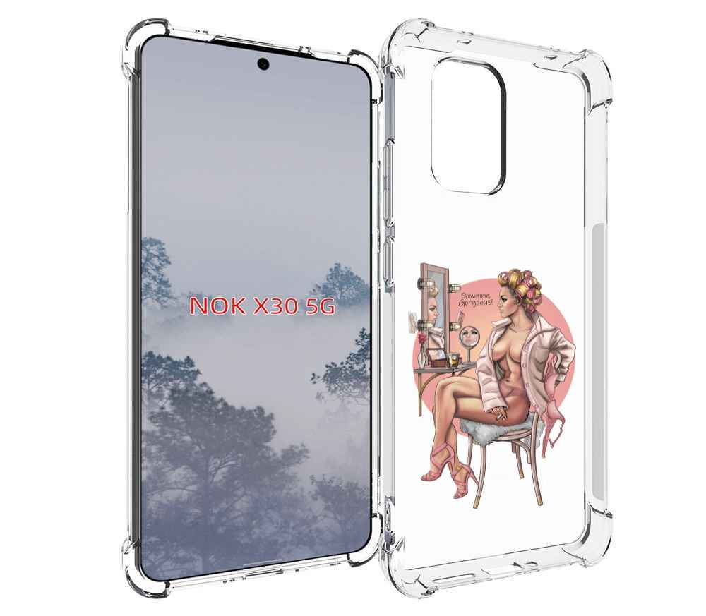 

Чехол MyPads красивая-девушка-с-зеркалом женский для Nokia X30 5G, Tocco