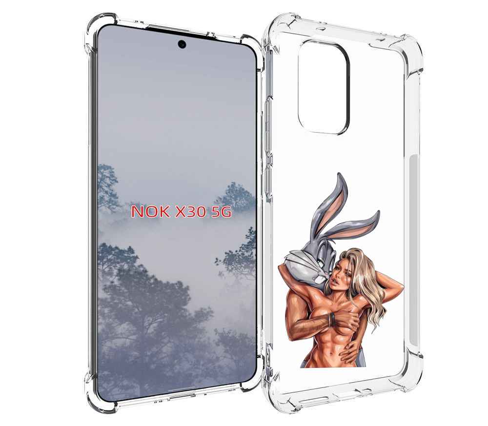 

Чехол MyPads красивая-девушка-с-бак-банни женский для Nokia X30 5G, Tocco