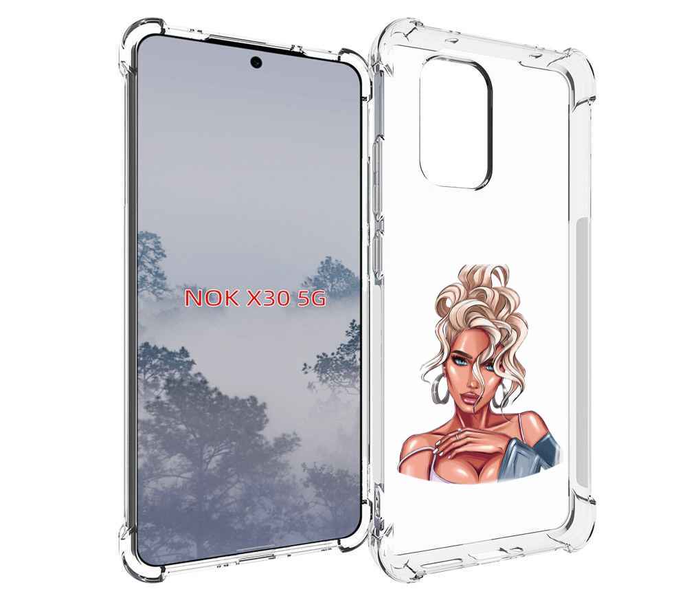 

Чехол MyPads красивая-блондинка женский для Nokia X30 5G, Tocco