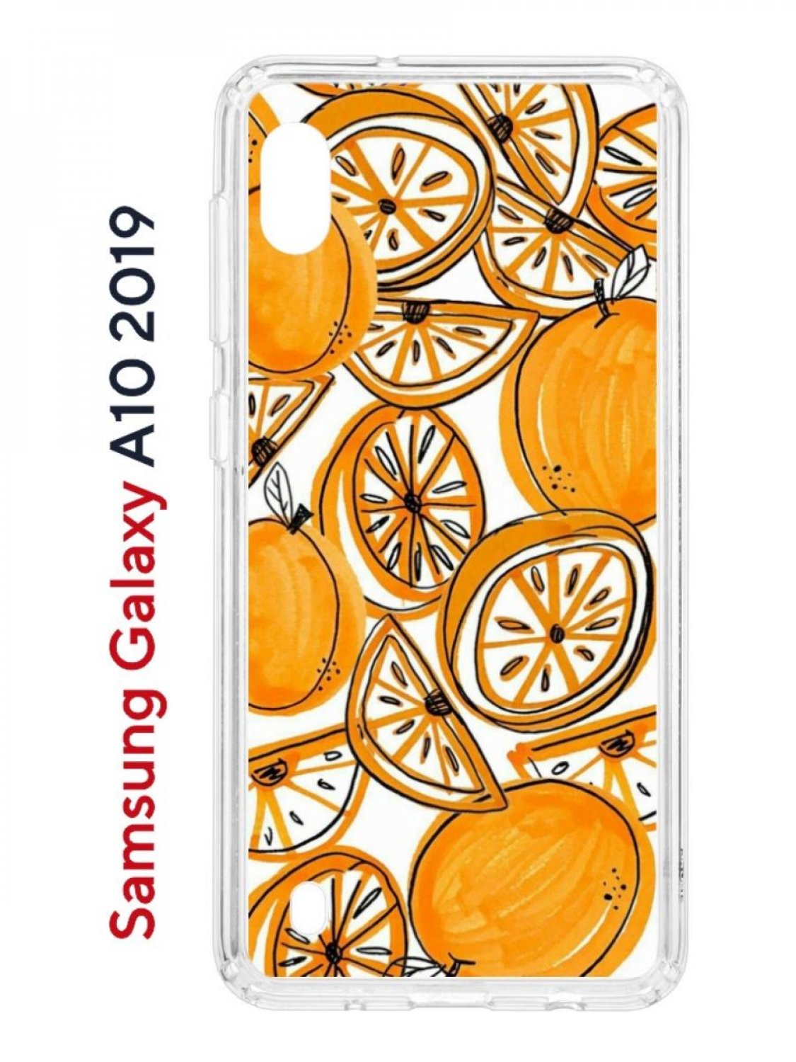 Чехол на Samsung Galaxy A10 2019 с принтом Kruche Print Апельсины, противоударный бампер
