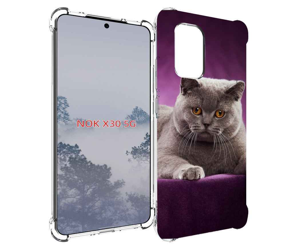 Чехол MyPads кошка британская короткая для Nokia X30 5G
