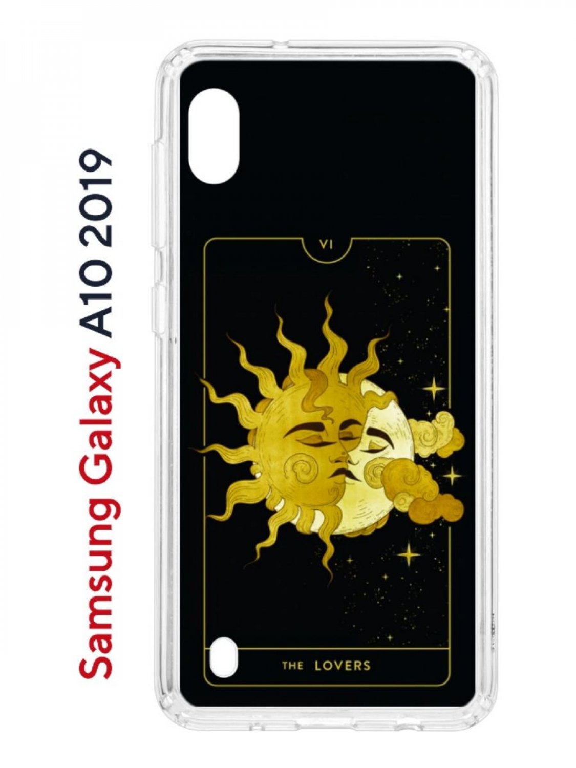 фото Чехол на samsung galaxy a10 2019 kruche print tarot lovers, противоударный бампер кruче