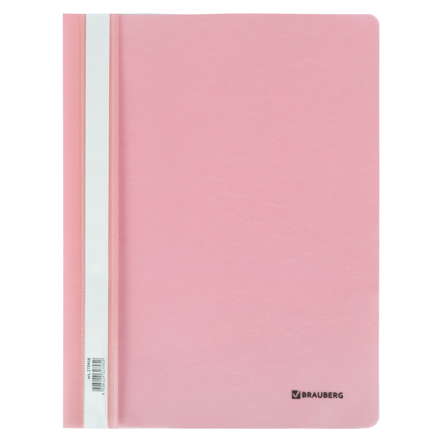 

Скоросшиватель пластиковый Brauberg Pastel А4, 130/180 мкм, персиковый, 270457, 75 шт, Розовый