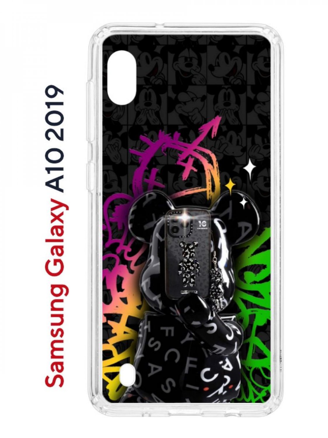 Чехол на Samsung Galaxy A10 2019 с принтом Kruche Print Микки Маус, противоударный бампер