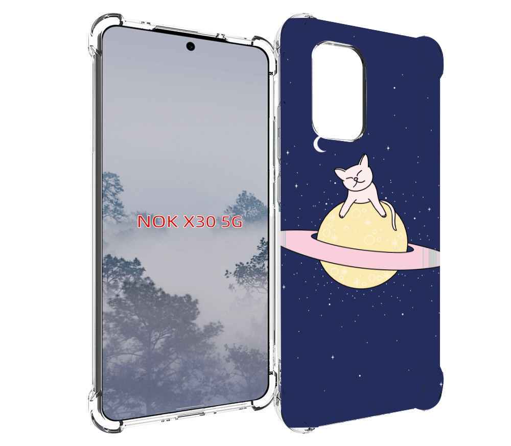 

Чехол MyPads котик на планете для Nokia X30 5G, Tocco