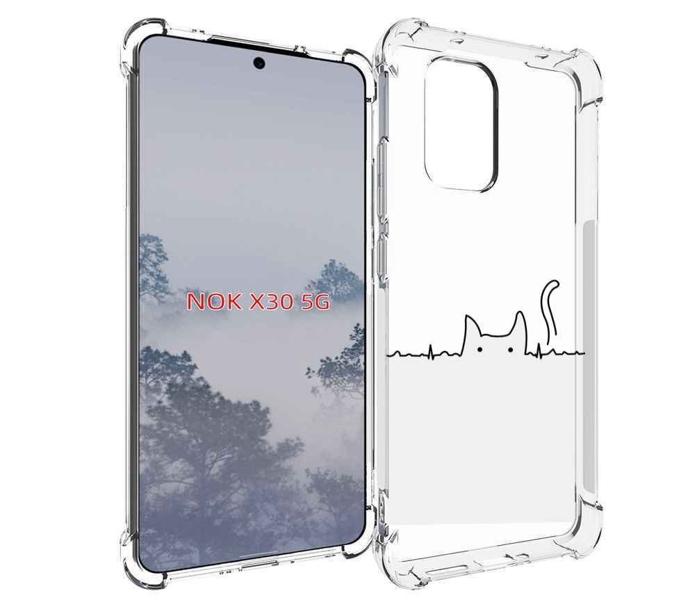 

Чехол MyPads кот-музыкальный для Nokia X30 5G, Tocco