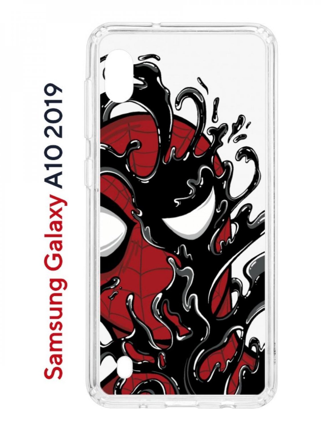 фото Чехол на samsung galaxy a10 2019 kruche print spider-man-venom, противоударный бампер кruче