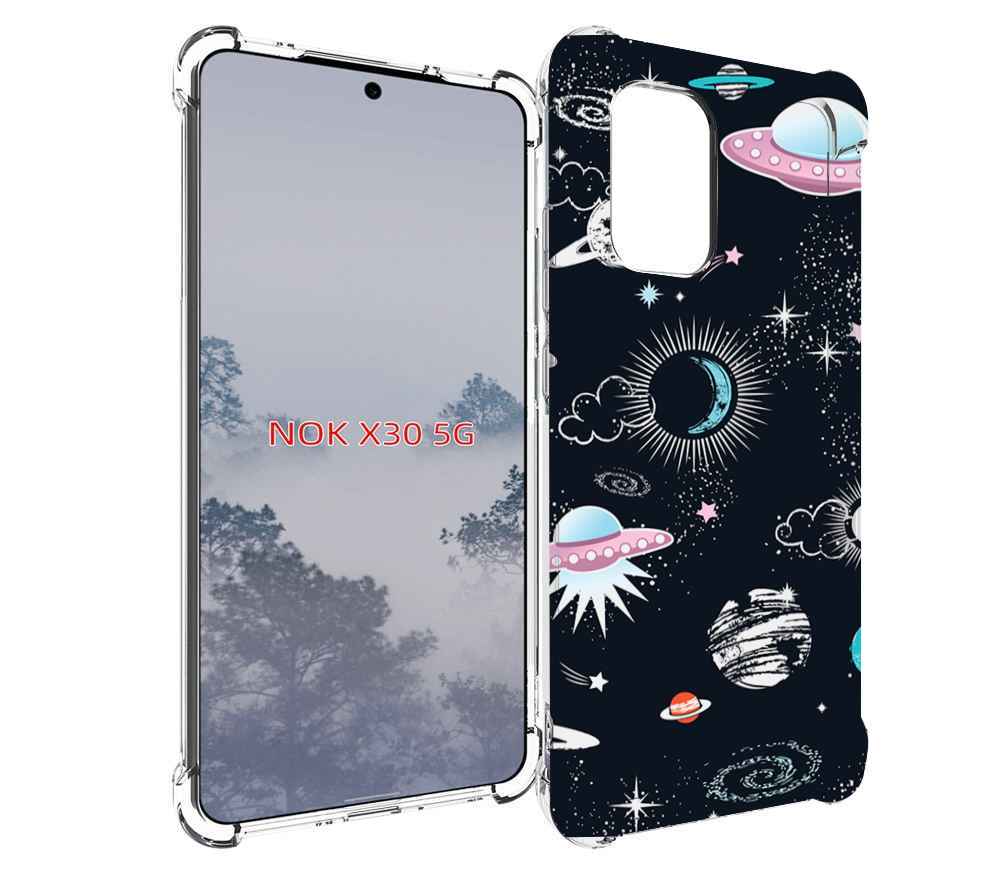 

Чехол MyPads космос-мини-картинки для Nokia X30 5G, Tocco