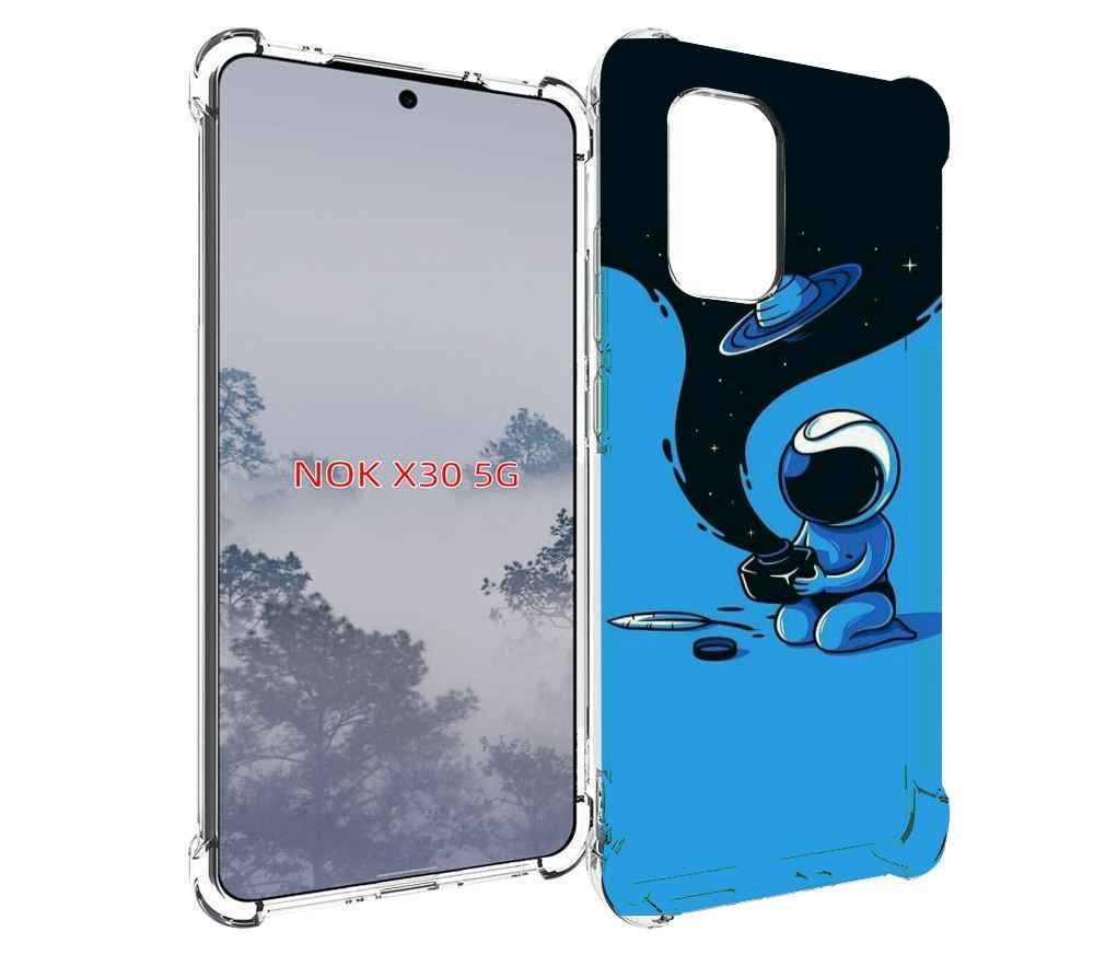 

Чехол MyPads космос из черной краски для Nokia X30 5G, Tocco