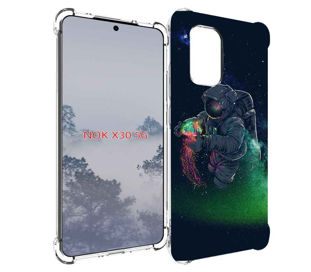 

Чехол MyPads космонавт-с-оружием-арты для Nokia X30 5G, Tocco
