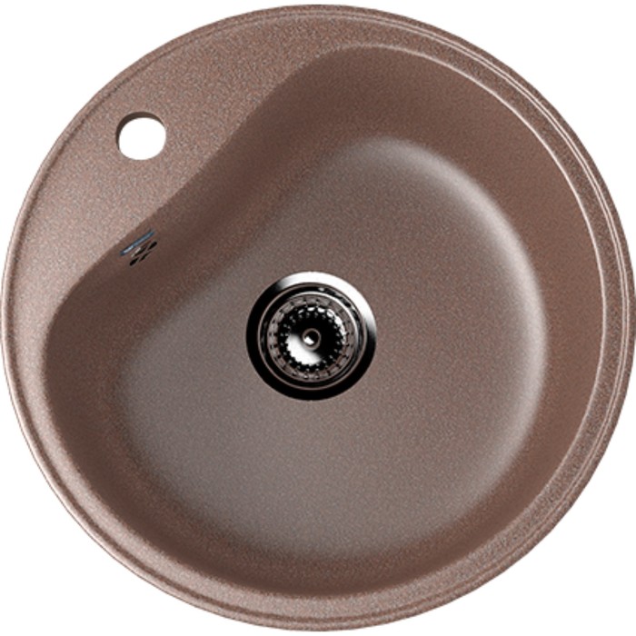 

Мойка кухонная Ulgran U100-307, d=490 мм, цвет терракот, Коричневый