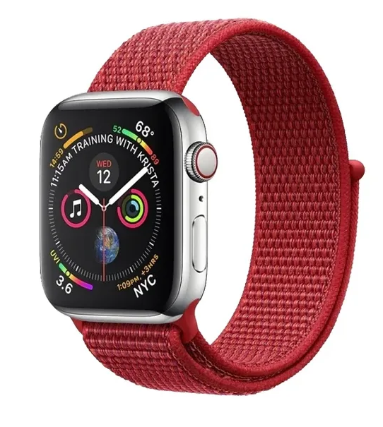 Ремешок DF iNylonBand-01 для Apple Watch Series 3/4/5/6/SE Red (DF INYLONBAND-01)