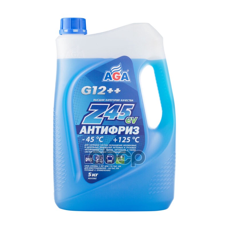 

Антифриз AGA AGA306Z синий, -45С, 5 кг