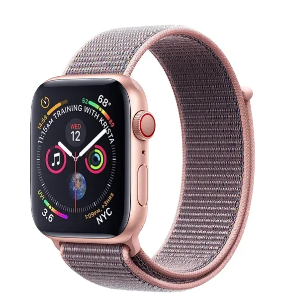 

Ремешок DF iNylonBand-02 для Apple Watch Series 3/4/5/6/SE Rose Gold (DF INYLONBAND-02), Розовый;золотистый