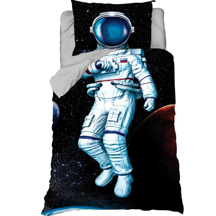 Этель Постельное белье Этель 1,5 сп Astronaut 143х215 см, 150х214 см, 50х70 см -1 шт, 100%