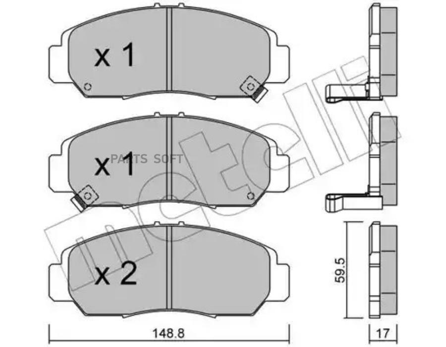 

Тормозные колодки METELLI дисковые 2204620