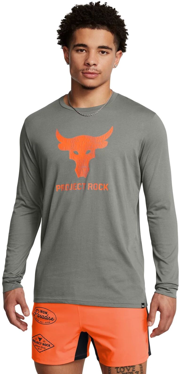 Лонгслив мужской Under Armour UA PJT ROCK BRAHMA BULL LS серый SM