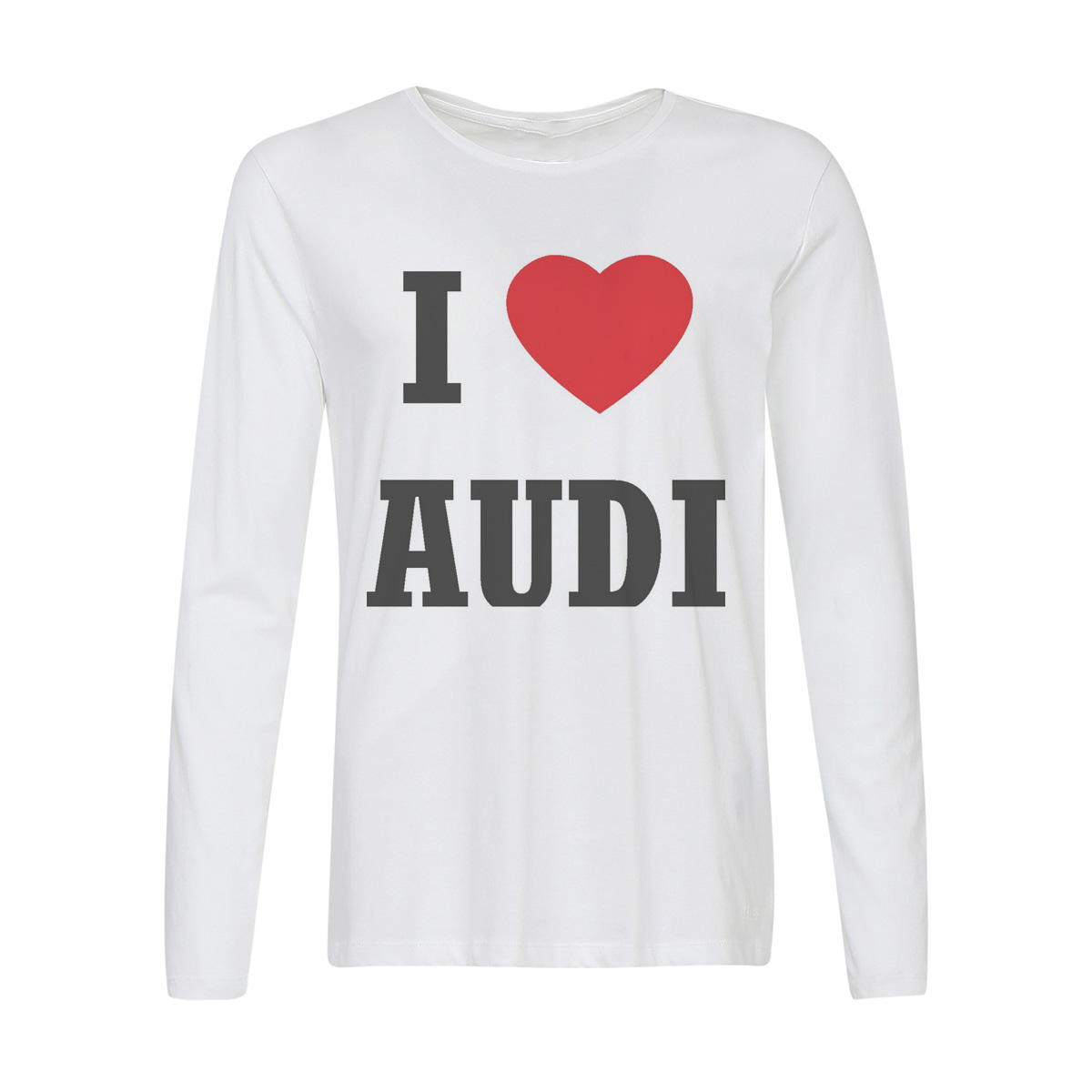 

Лонгслив CoolPodarok Авто. I love audi, w0111446