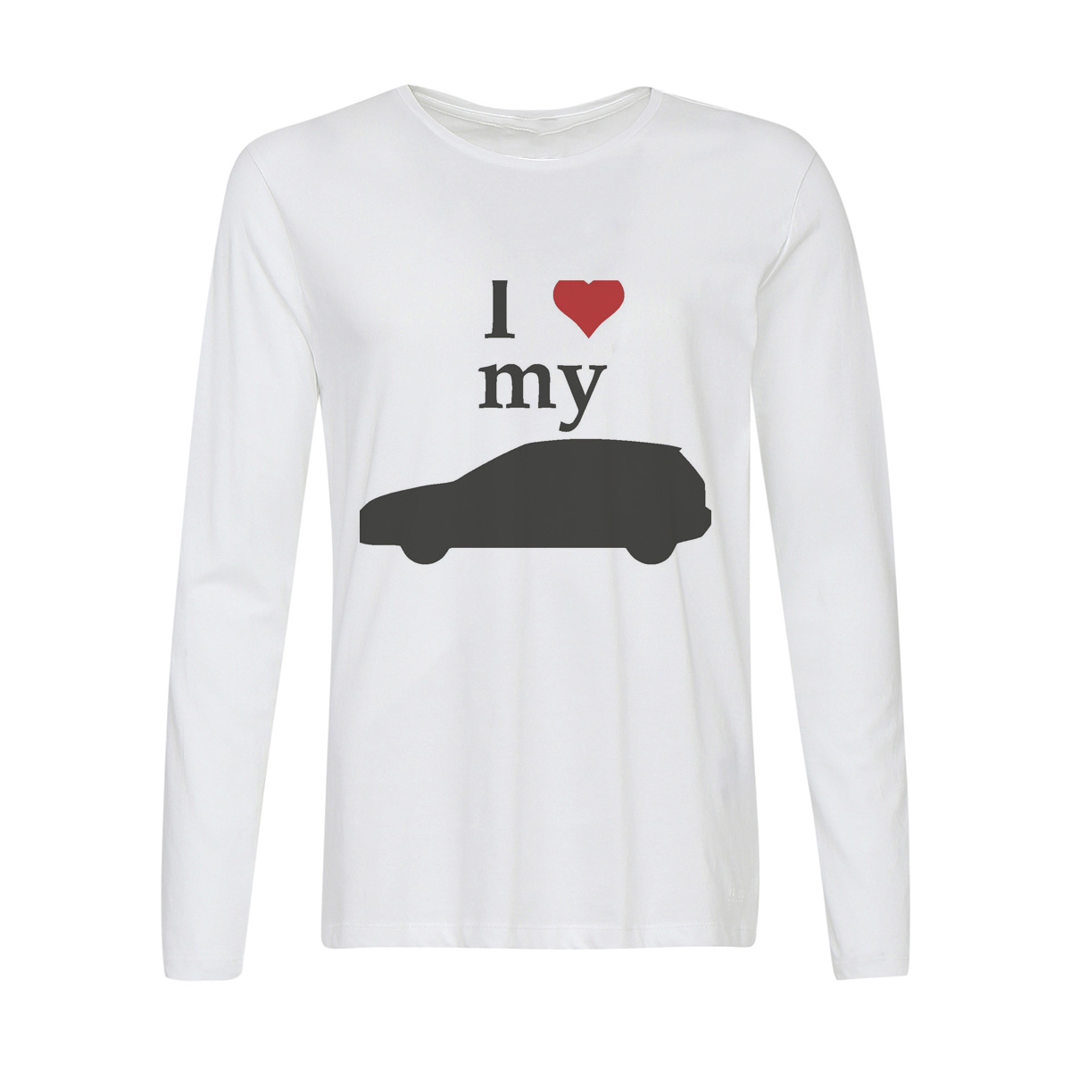 

Лонгслив CoolPodarok Авто. I love my car, Белый, w0111443