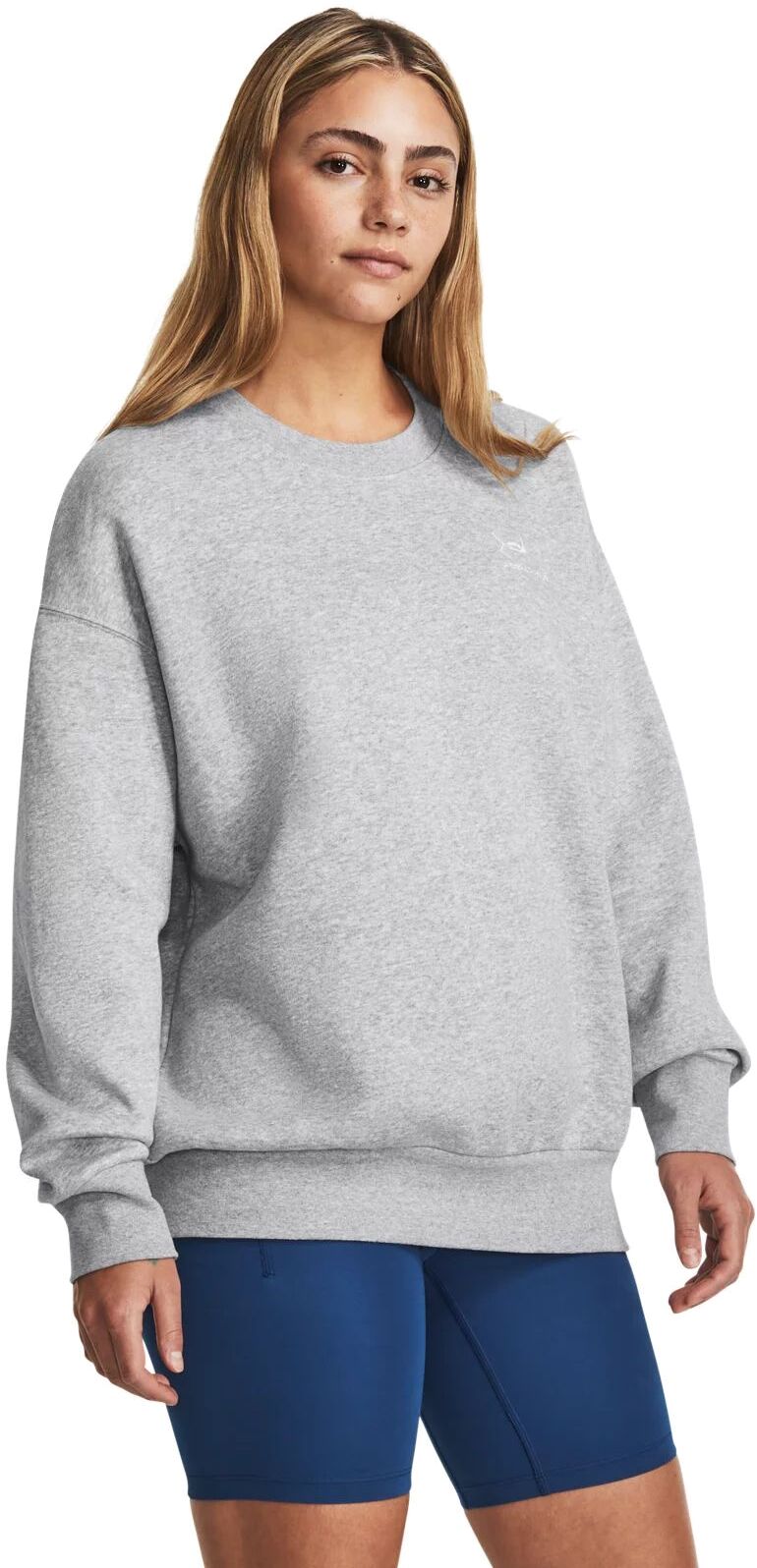 Свитшот женский Under Armour Essential Fleece OS Crew серый LG